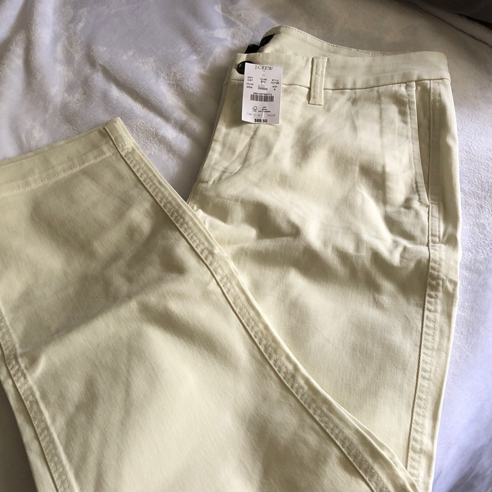 J. Crew Light Yellow Cotton Chinos